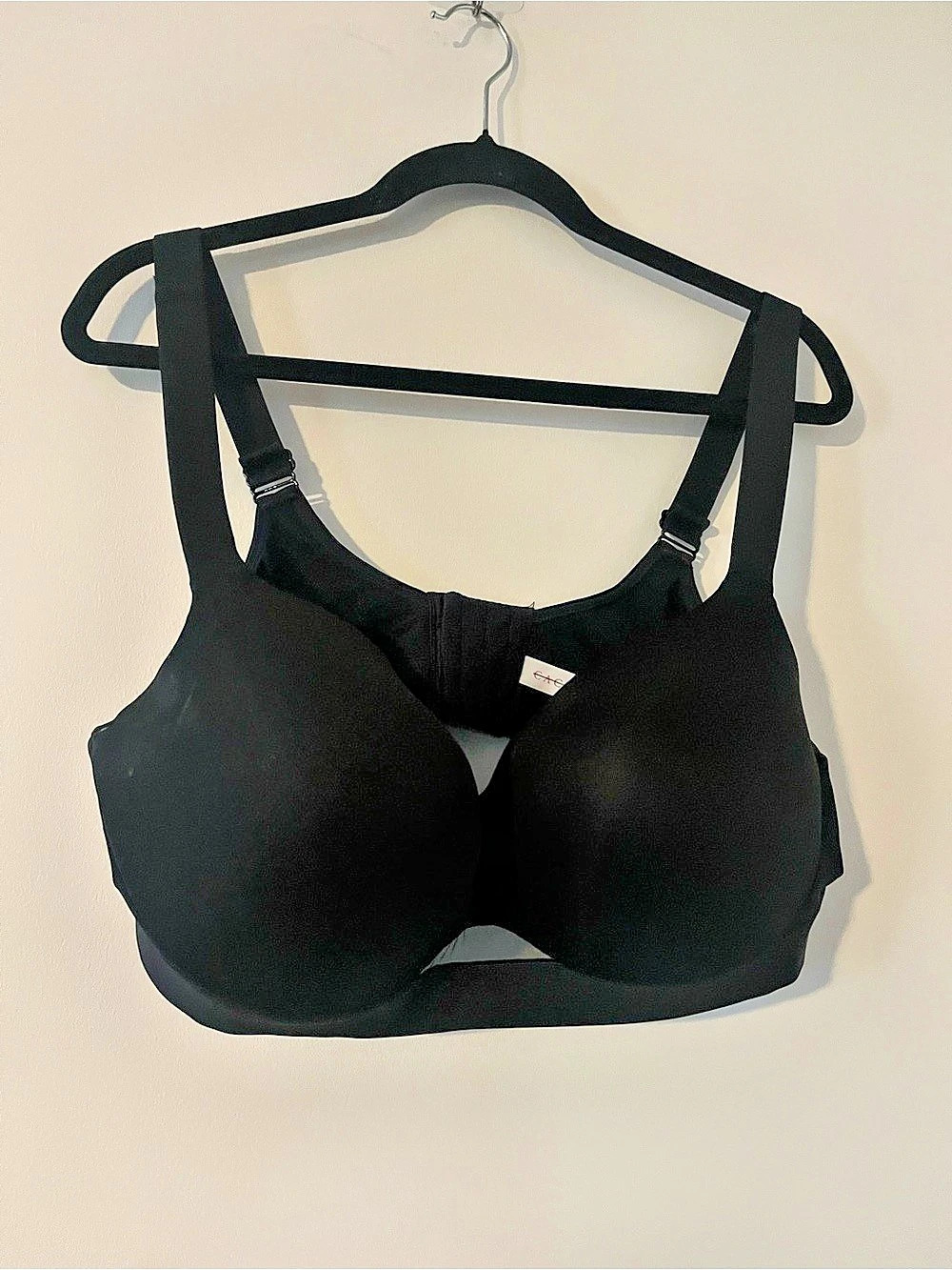 Cacique Lightly Lined Black Balconette Bra 42DDD Full Coverage